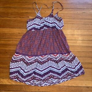 Bohemian Patterned Dress with Spaghetti Straps